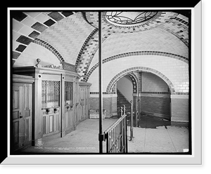 Historic Framed Print, Ticket office, City Hall subway station, New York,  17-7/8" x 21-7/8"