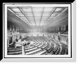 Historic Framed Print, Hall of Representatives, the Capitol, Washington, D.C.,  17-7/8" x 21-7/8"