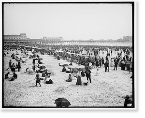 Vintage Photo Print - Atlantic City - Bathing hour, N.J (1)