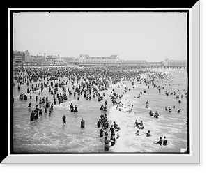 Historic Framed Print, Beach, Atlantic City, N.J., The,  17-7/8" x 21-7/8"