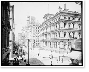 Vintage Street Scene - Philadelphia, Pennsylvania - Chestnut Street
