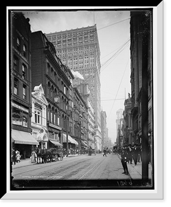Historic Framed Print, Fifth Avenue, Pittsburg, Pa.,  17-7/8" x 21-7/8"