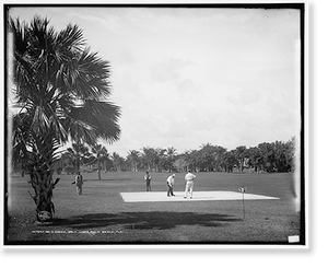 Vintage Landscape - Palm Beach, Florida - No. 3 green, golf links