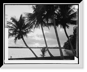 Historic Framed Print, Sunset on Lake Worth, Palm Beach, Fla.,  17-7/8" x 21-7/8"