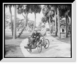 Historic Framed Print, Joe Jefferson at Palm Beach, Fla.,  17-7/8" x 21-7/8"