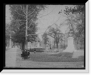 Historic Framed Print, Chippewa Square, Bull Street, Savannah, Ga.,  17-7/8" x 21-7/8"