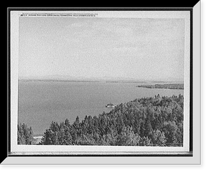 Historic Framed Print, Across the lake from Hotel Champlain, Lake Champlain, N.Y.,  17-7/8" x 21-7/8"