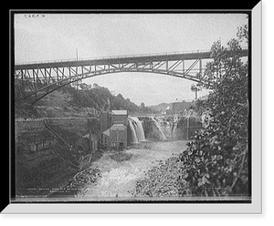 Historic Framed Print, Driving Park Ave. bridge and falls, Rochester, N.Y.,  17-7/8" x 21-7/8"