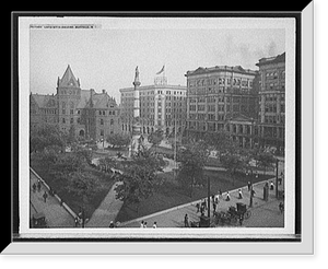 Historic Framed Print, Lafayette Square, Buffalo, N.Y. - 3,  17-7/8" x 21-7/8"