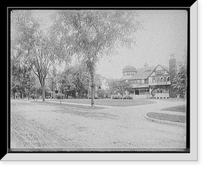 Historic Framed Print, Crescent Hill residences, Springfield, Mass.,  17-7/8" x 21-7/8"