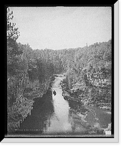 Historic Framed Print, End of boat ride, Ausable Chasm, N.Y.,  17-7/8" x 21-7/8"