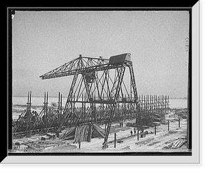 Historic Framed Print, Gantry crane, Great Lakes Engineering Works,  17-7/8" x 21-7/8"