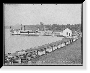 Historic Framed Print, Boat landing at Wildwood, White Bear Lake, St. Paul, Minn.,  17-7/8" x 21-7/8"