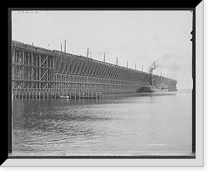 Historic Framed Print, Presque Isle ore docks, Marquette, Mich.,  17-7/8" x 21-7/8"