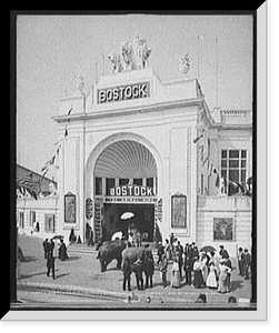 Historic Framed Print, Bostock, Dreamland, Coney Island, N.Y.,  17-7/8" x 21-7/8"