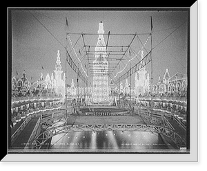 Historic Framed Print, Night in Luna Park, Coney Island, N.Y.,  17-7/8" x 21-7/8"