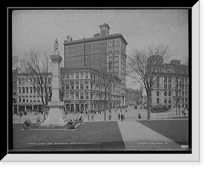 Historic Framed Print, Court and Chenango streets, Binghamton, N.Y.,  17-7/8" x 21-7/8"