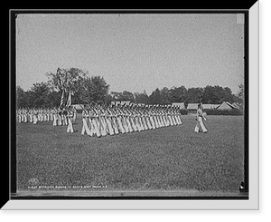 Historic Framed Print, Battalion passing in view, [United States Military Academy], West Point, N.Y.,  17-7/8" x 21-7/8"