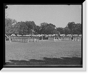 Historic Framed Print, Inspection of battalion with color guard, [United States Military Academy], West Point, N.Y.,  17-7/8" x 21-7/8"