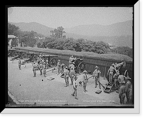 Historic Framed Print, Siege battery drill, fixing sights, West Point, N.Y.,  17-7/8" x 21-7/8"