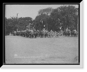 Historic Framed Print, Light artillery drill, Horse Battery, mounting, [United States Military Academy], West Point, N.Y.,  17-7/8" x 21-7/8"