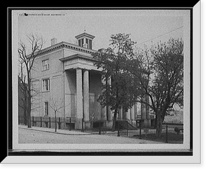 Historic Framed Print, Jefferson Davis house [i.e. Confederate Museum], Richmond, Va.,  17-7/8" x 21-7/8"