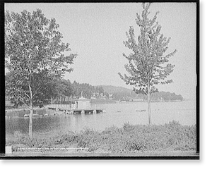 Historic Landscape - Endicott Rock and outlet, Lake Winnipesaukee, N.H