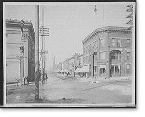 Vintage Americana Print - Hancock, Michigan - Qunicy St