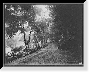 Historic Framed Print, The River road near the Kittatinny [House], Delaware Water Gap, Pa.,  17-7/8" x 21-7/8"