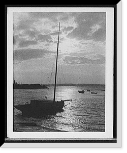 Vintage Military Print - Baltimore, Maryland - Sunset off Fort McHenry