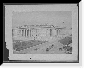 Historic Framed Print, U.S. Treasury Building, Washington, D.C.,  17-7/8" x 21-7/8"