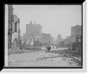 Historic Framed Print, Pine St. below Kearney St., San Francisco, Cal.,  17-7/8" x 21-7/8"