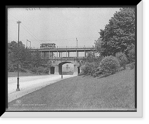 Antique Scenic Print - Cincinnati - Main entrance to Eden Park, Ohio