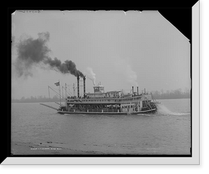 Historic Framed Print, A Mississippi River boat,  17-7/8" x 21-7/8"