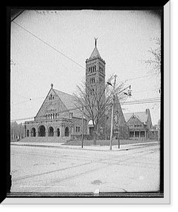 Historic Framed Print, First Congregational Church, Detroit, Mich.,  17-7/8" x 21-7/8"