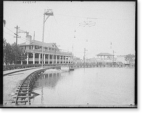Historic Architecture - Cincinnati - Lake and club house, Chester Park