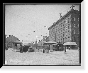 Maverick Square and tunnel entrance, Boston, Mass, Historic Print