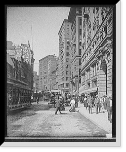 Newspaper Row, Washington St., Boston, Mass, Vintage Print