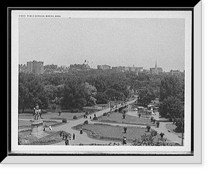 Historic Framed Print, Public Gardens, Boston, Mass.,  17-7/8" x 21-7/8"