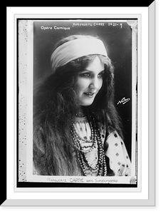 Historic Framed Print, Marguerite Carre in Suegourotekka, Opera Comique clair,  17-7/8" x 21-7/8"