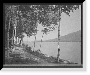 Historic Framed Print, Along the shore at Cleverdale, Lake George, N.Y.,  17-7/8" x 21-7/8"