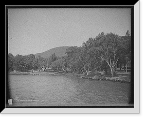 Historic Framed Print, A Bit of shore at Kattskill Bay, Lake George, N.Y.,  17-7/8" x 21-7/8"