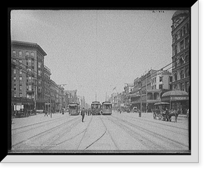 Historic Framed Print, Canal St., New Orleans, La. - 2,  17-7/8" x 21-7/8"