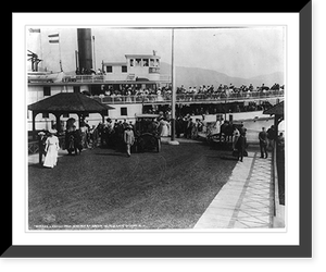Vintage Nautical Print - Lake George - Landing from steamer at Green