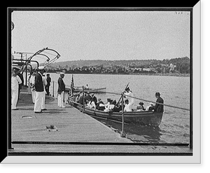 Historic Framed Print, U.S.S. Nahant, visitors going ashore - 2,  17-7/8" x 21-7/8"