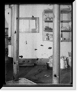U.S.S. Iowa, damage from Spanish fire in Battle of Santiago - 2, Antique Wall Art