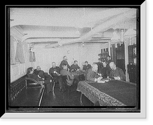 Historic Framed Print, U.S.S. Maine ward room officers, 1896,  17-7/8" x 21-7/8"