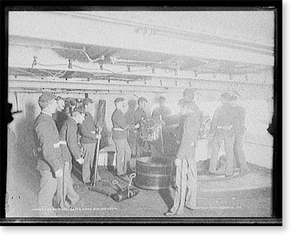 Vintage Nautical Print - Battleships - U.S.S. Massachusetts (3)