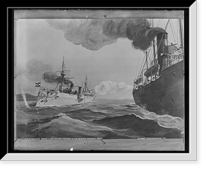 Historic Maritime - Battleships - U.S.S. McCulloch firing a shot across
