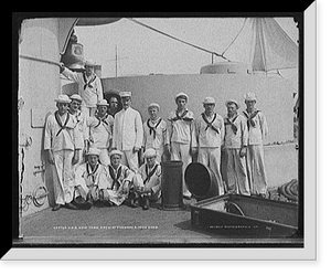 Historic Framed Print, U.S.S. New York, crew of forward 8 inch guns,  17-7/8" x 21-7/8"